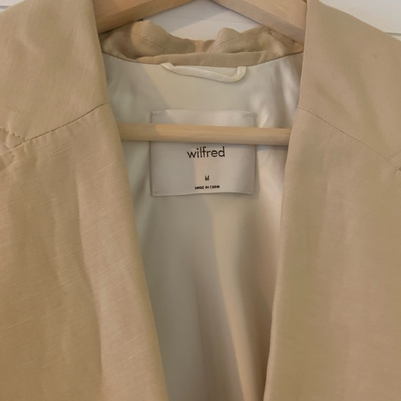 Aritzia Wilfred Novella linen jacket in olive beige colour, size medium. - Picture 6 of 7
